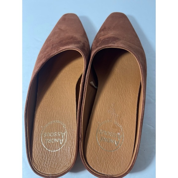 Andre Assous Chestnut Suede Mules - Picture 3 of 7